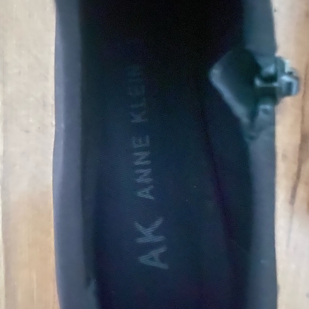 Anne Klein iFlex Padded Womens Black Shoes Sz 7.5M Block Heel -Side Zipper- - Picture 9 of 11